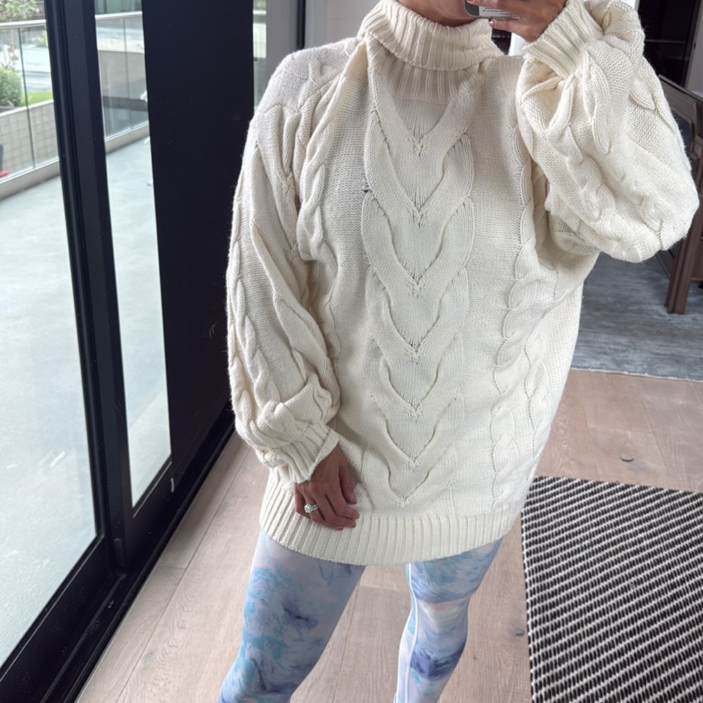 ACOA Cream Knit Sweater